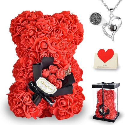 Oso de peluche de flores