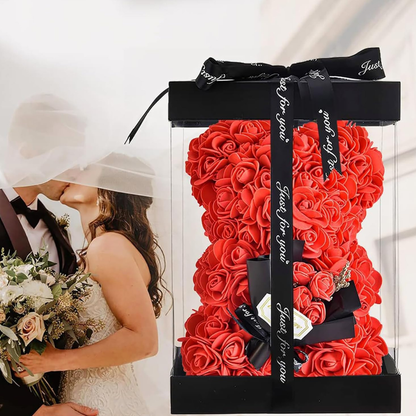 Oso de peluche de flores